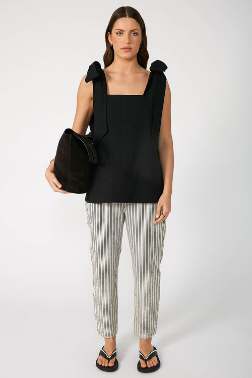 dessa pant / ecru|black stripe