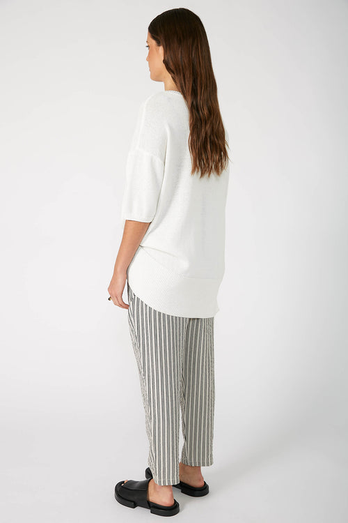dessa pant / ecru|black stripe