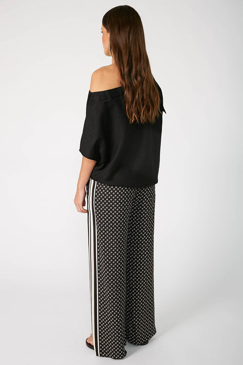 glow pant / black border print