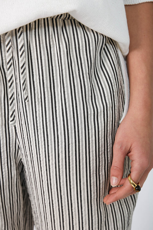 dessa pant / ecru|black stripe