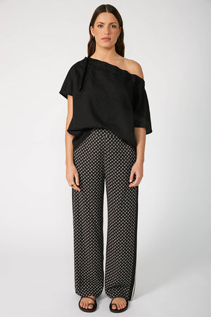 glow pant / black border print