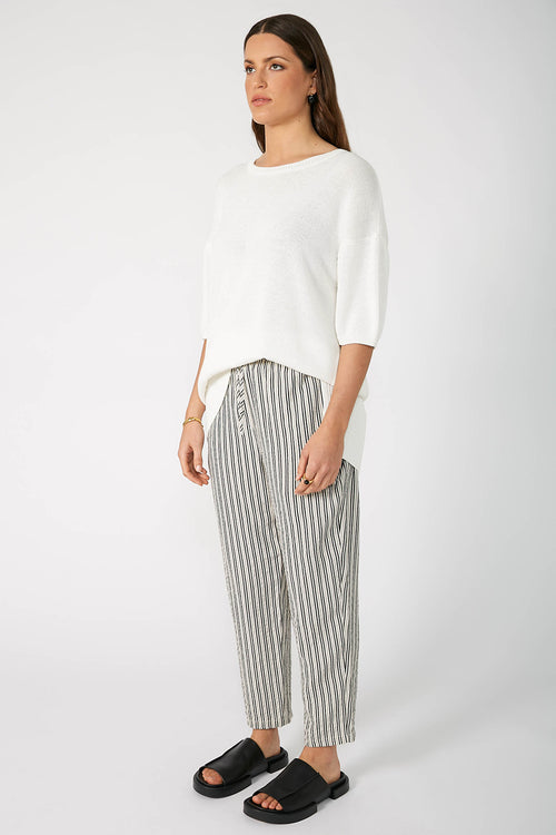 dessa pant / ecru|black stripe