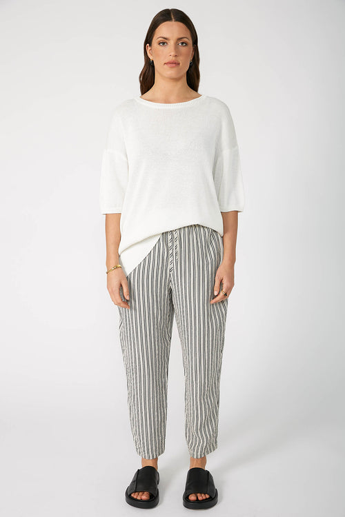 dessa pant / ecru|black stripe
