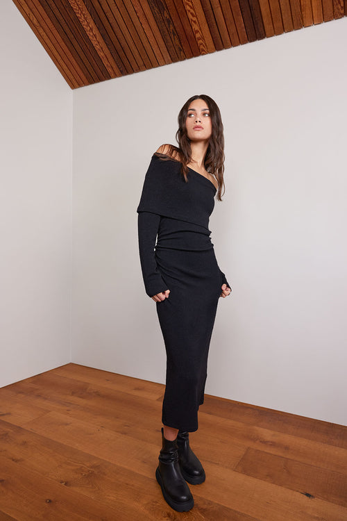 coil dress / black