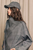 grey plaid cap / grey marle