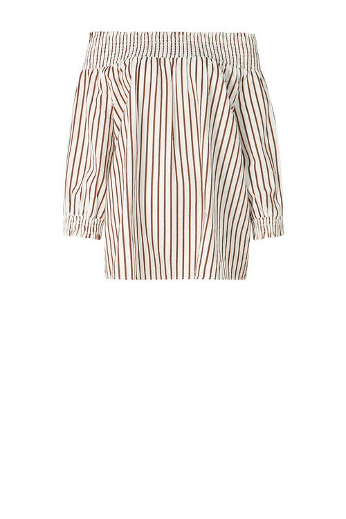 gale top / cream|brass stripe