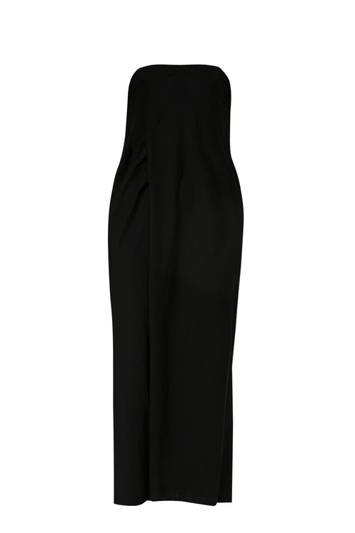 inclined bandeau dress / black