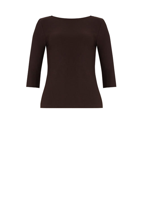 ballet layer top / chocolate brown