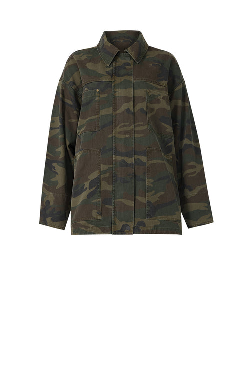 conceal shacket / khaki camo denim