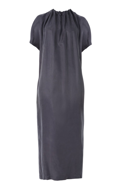 overview midi dress / steel blue