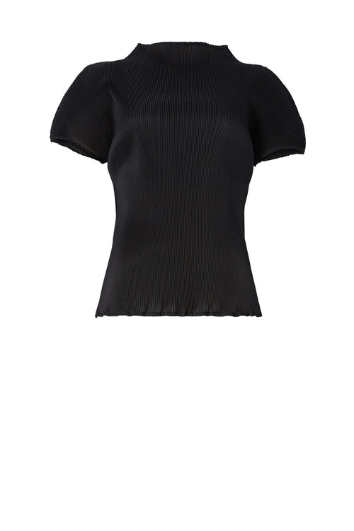 pleat tee skin / black