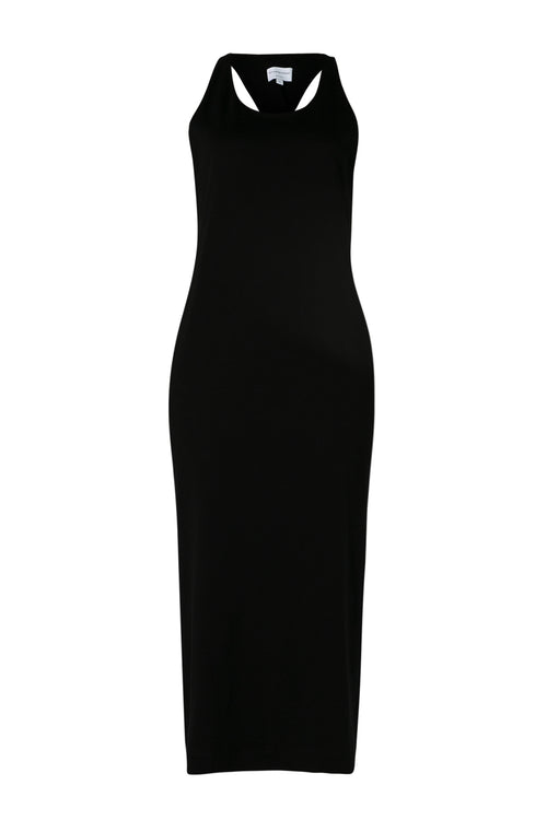 twist tank dress / black