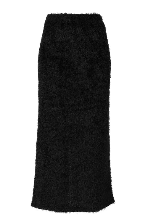 fringy skirt / black