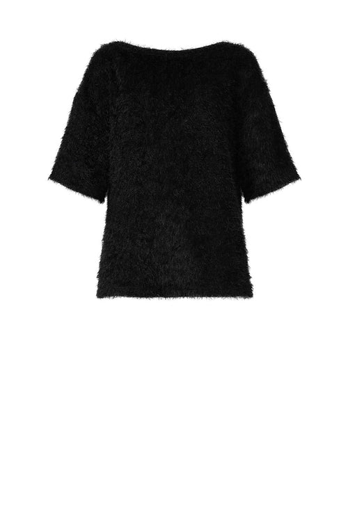 fringy tee / black