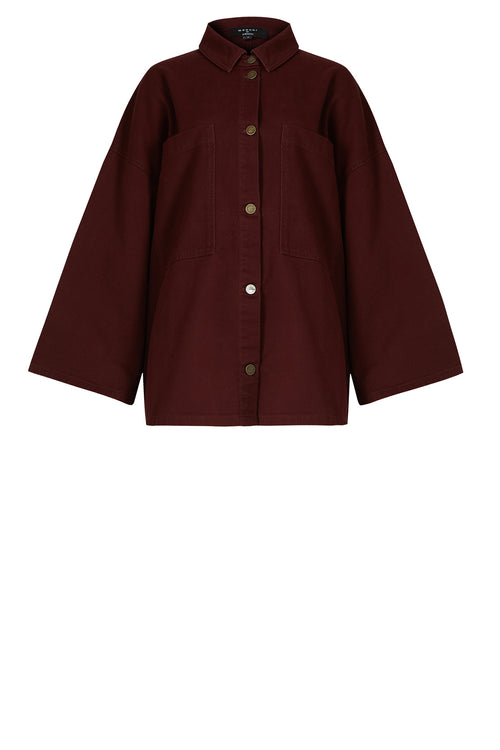 radier shacket / dark sangria red