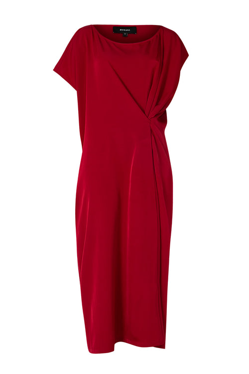 contract midi dress / dark red
