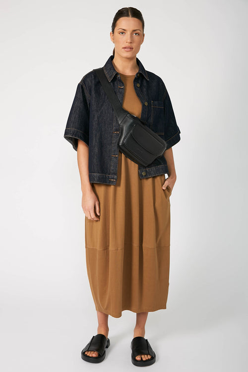 spin dress / pecan brown