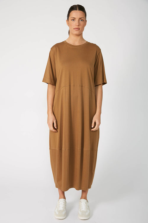 spin dress / pecan brown