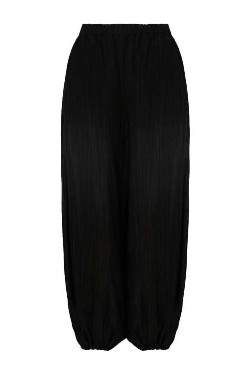 beyond pant / black crinkle