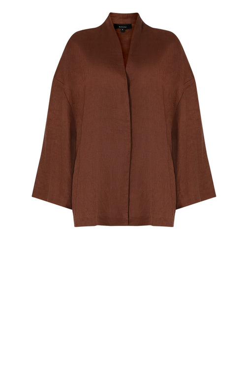 reward tie jacket / copper chocolate