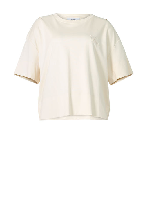 boxed initial tee / ecru