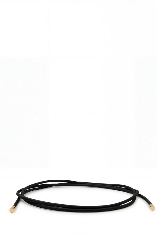 drawn wrap belt / black