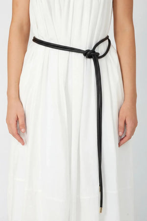 drawn wrap belt / black