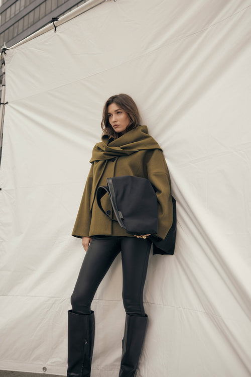 cres scarf / olive marle