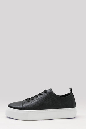 laced platform kick / black|white