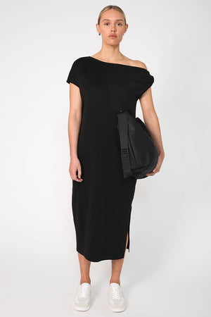 rosette dress / black
