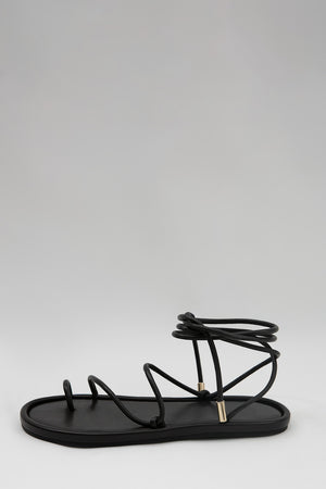 charm sandal / dark chocolate brown