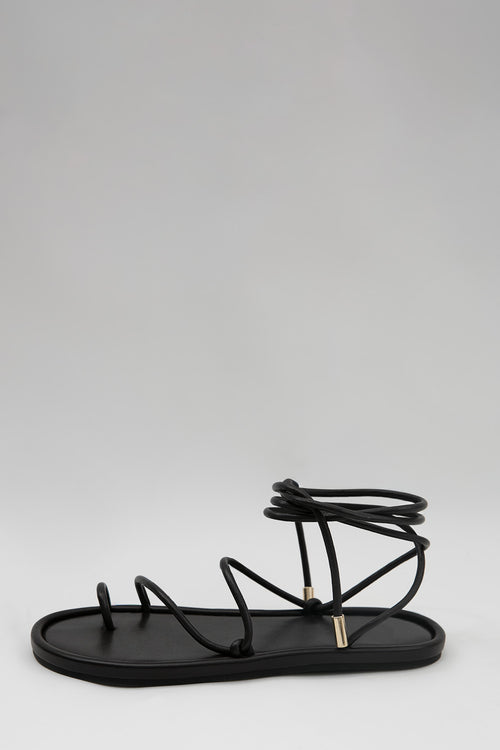 charm sandal / dark chocolate brown