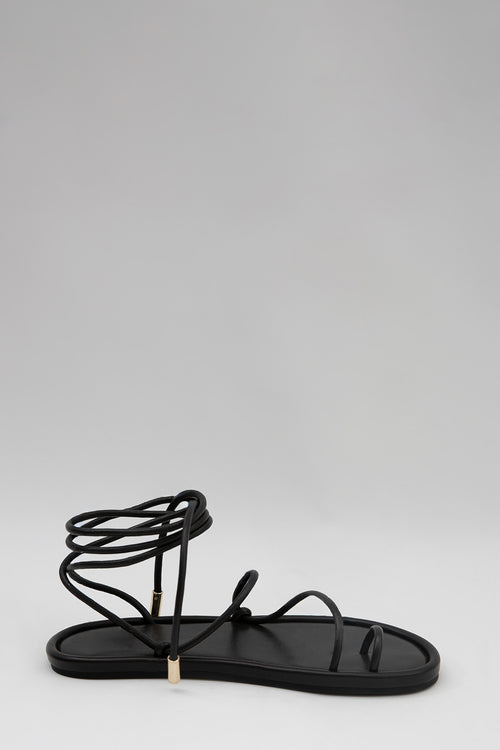 charm sandal / dark chocolate brown