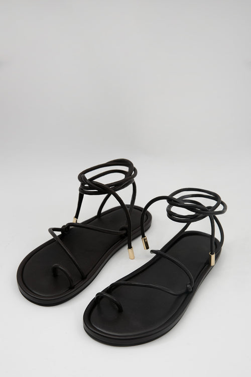 charm sandal / dark chocolate brown