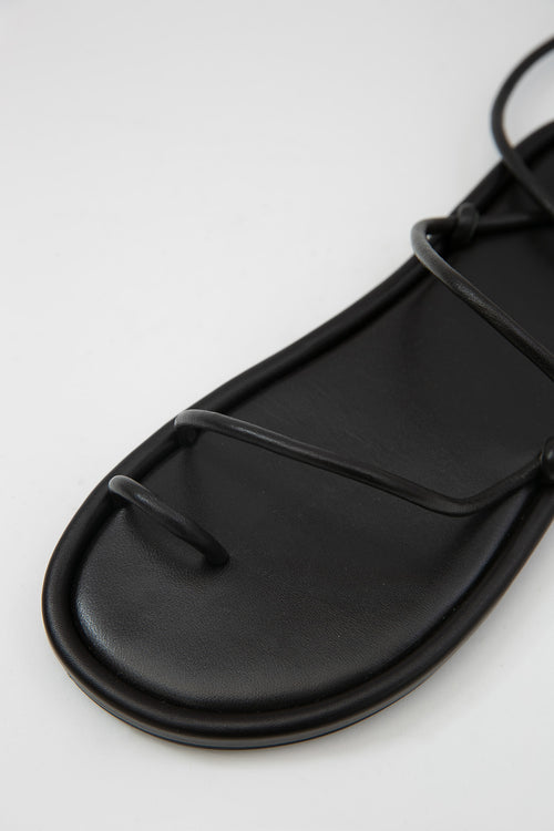 charm sandal / dark chocolate brown