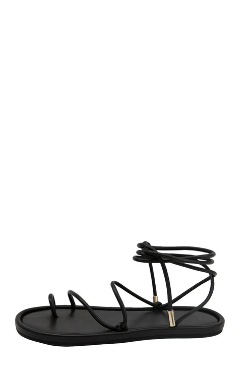 charm sandal / dark chocolate brown