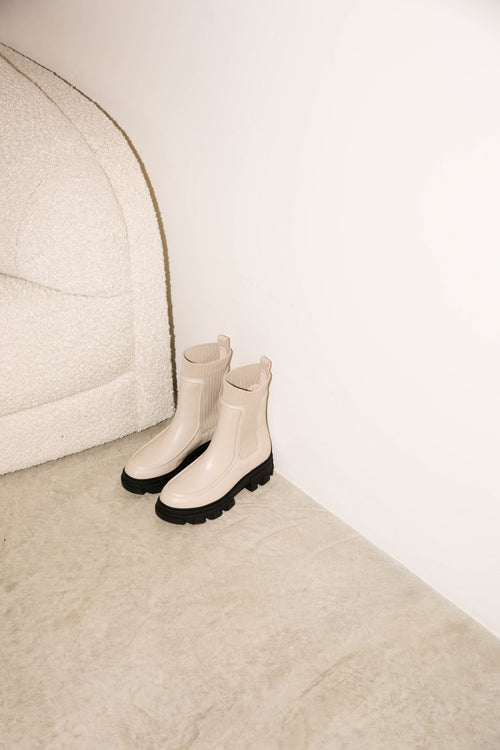 major loafer boot / bone neutral|black