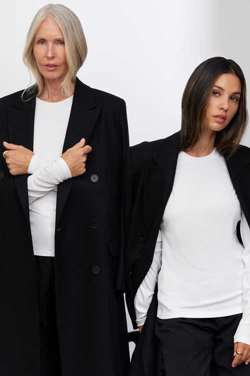 modest rib top / white