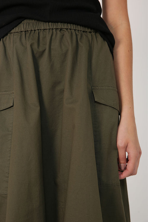 global skirt / khaki green