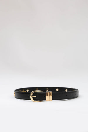 stud belt / black|gold
