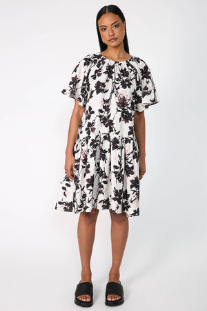 rueful dress / natural|chocolate floral