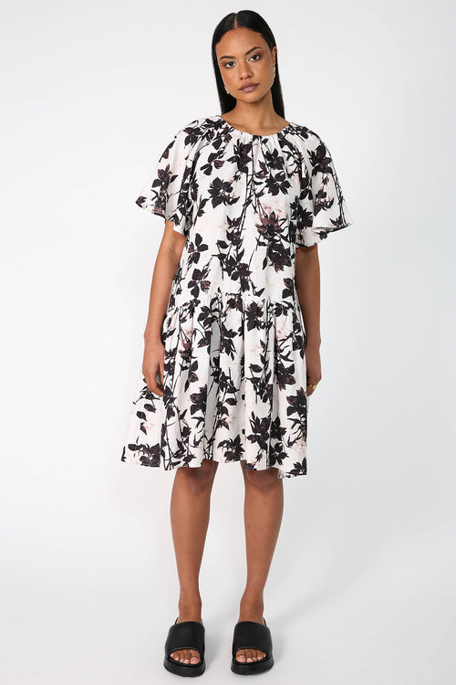 rueful dress / natural|chocolate floral