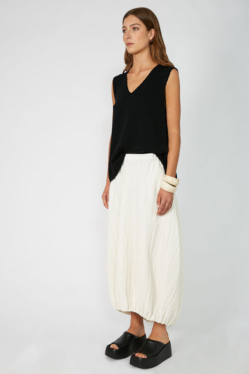 beyond skirt / calico cream crinkle