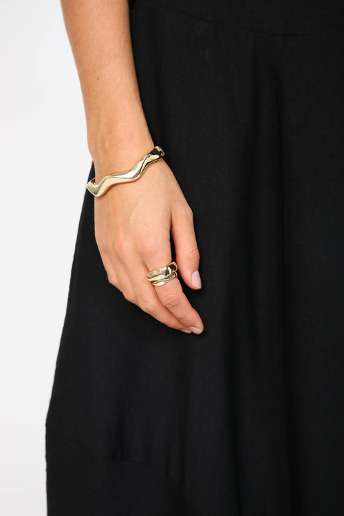 wave bracelet / gold