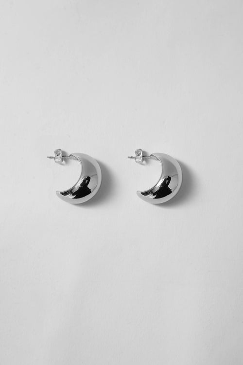 orb earring / silver