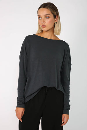 flurry top / gunmetal grey