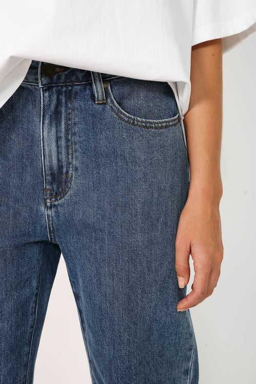 line jean / true blue denim wash