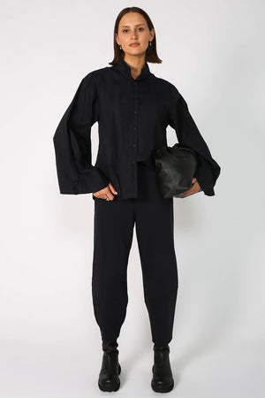 origami shirt / dark navy