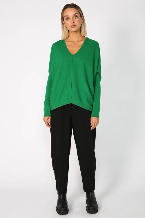 step sweater / bright green