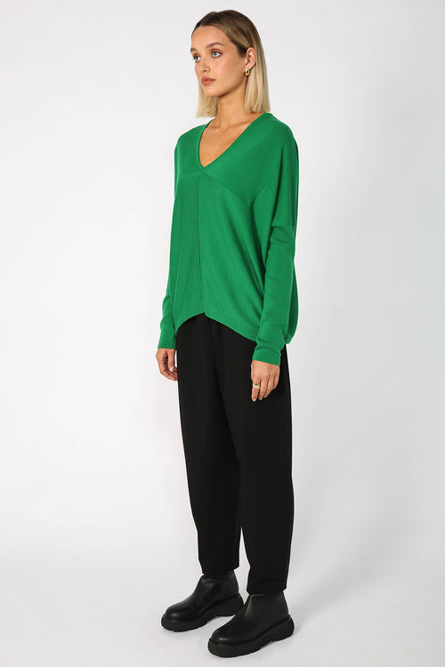 step sweater / bright green